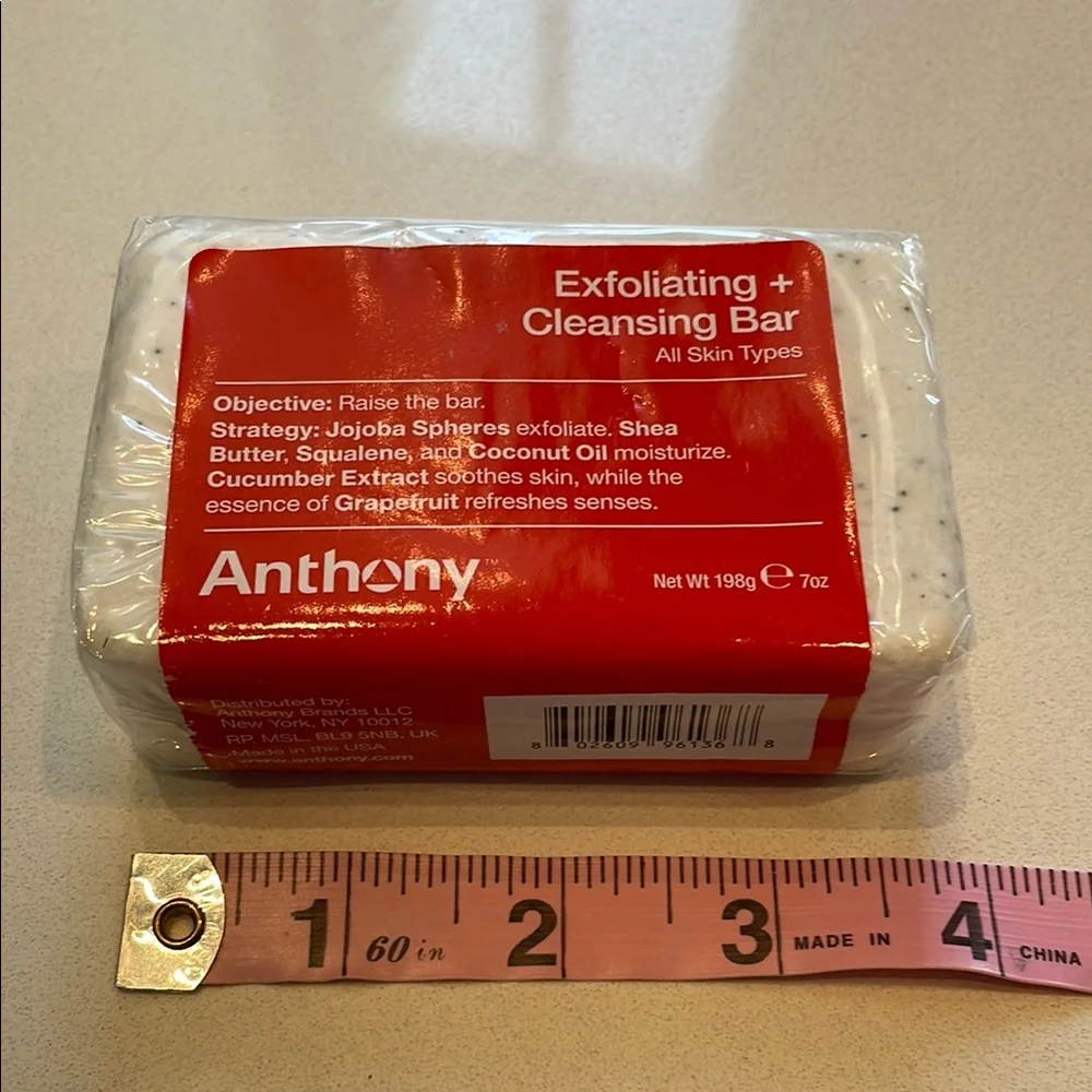 🆕 Anthony Exfoliating Cleansing Bar Soap for Men, All Skin Types, 7 Oz
